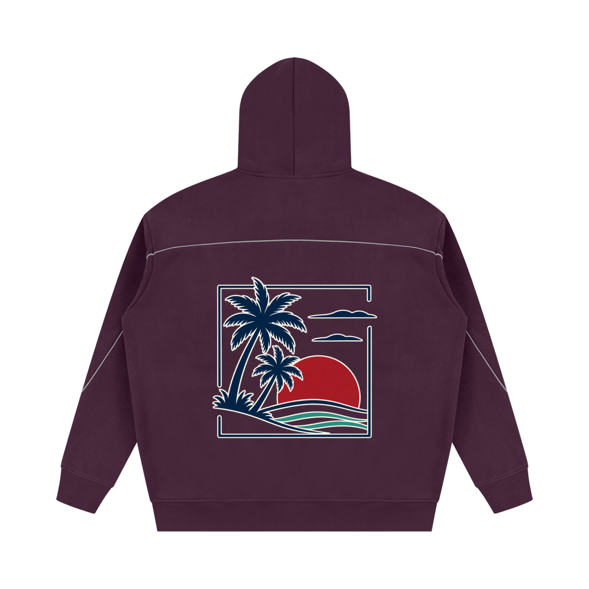 Konstant Growth Vintage — Unisex Oversized Piping Fleece Hoodie