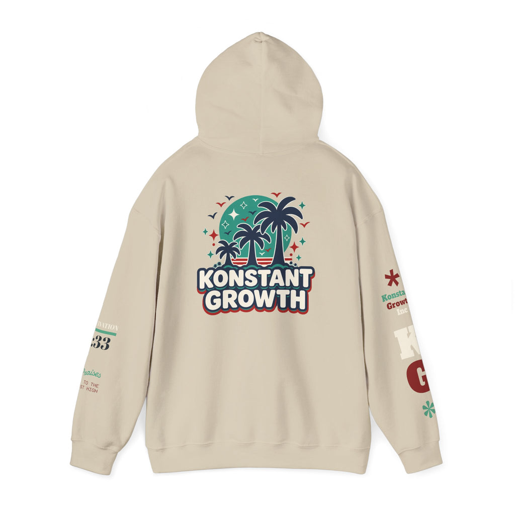 Konstant Growth Hoodie — Retro Palm Tree Graphic Sweatshirt
