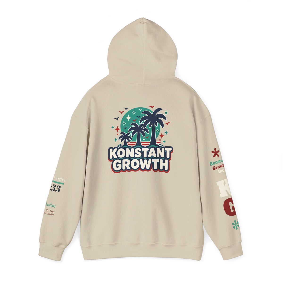 Konstant Growth Hoodie — Retro Palm Tree Graphic Sweatshirt