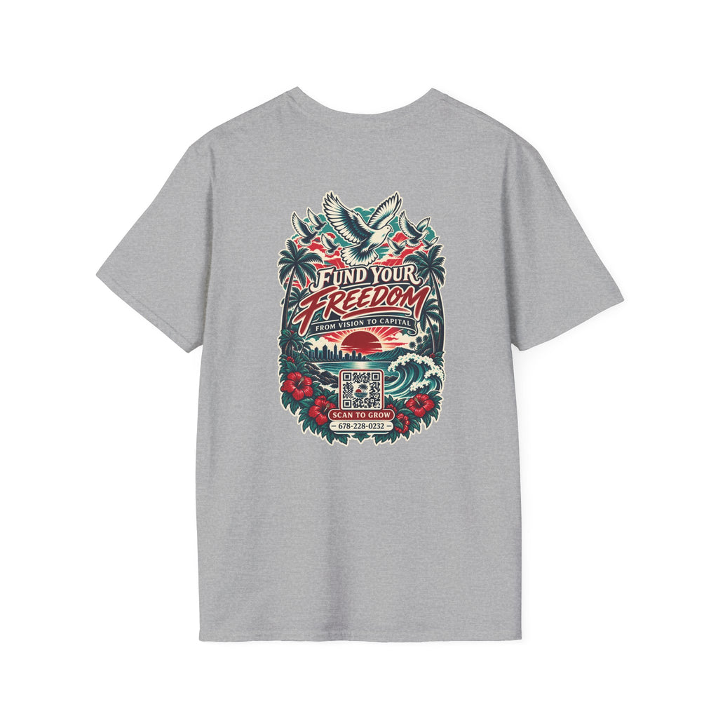 T-Shirt — 'Fund Your Freedom' Retro Graphic Tee (Konstant Growth Co.)