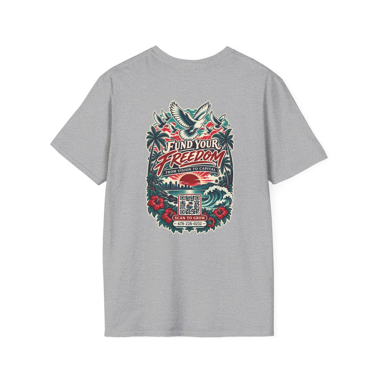 T-Shirt — 'Fund Your Freedom' Retro Graphic Tee (Konstant Growth Co.)