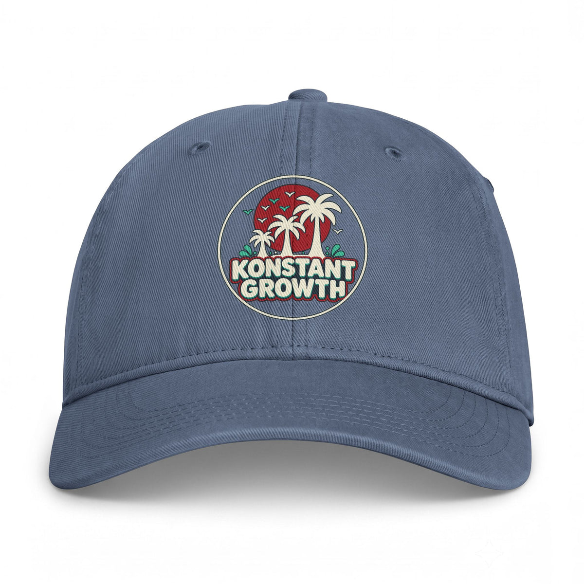 Coastal Washed Cap — 'Konstant Growth' Palm Beach Dad Hat Printify