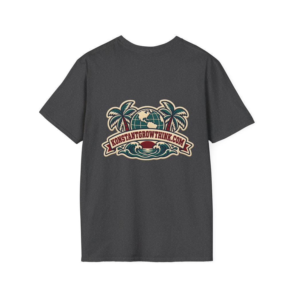 Clean Wave T-Shirt — Vintage Surf Logo Tee (beach palms, "CLEAN")