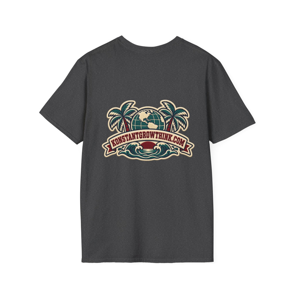 Clean Wave T-Shirt — Vintage Surf Logo Tee (beach palms, "CLEAN")
