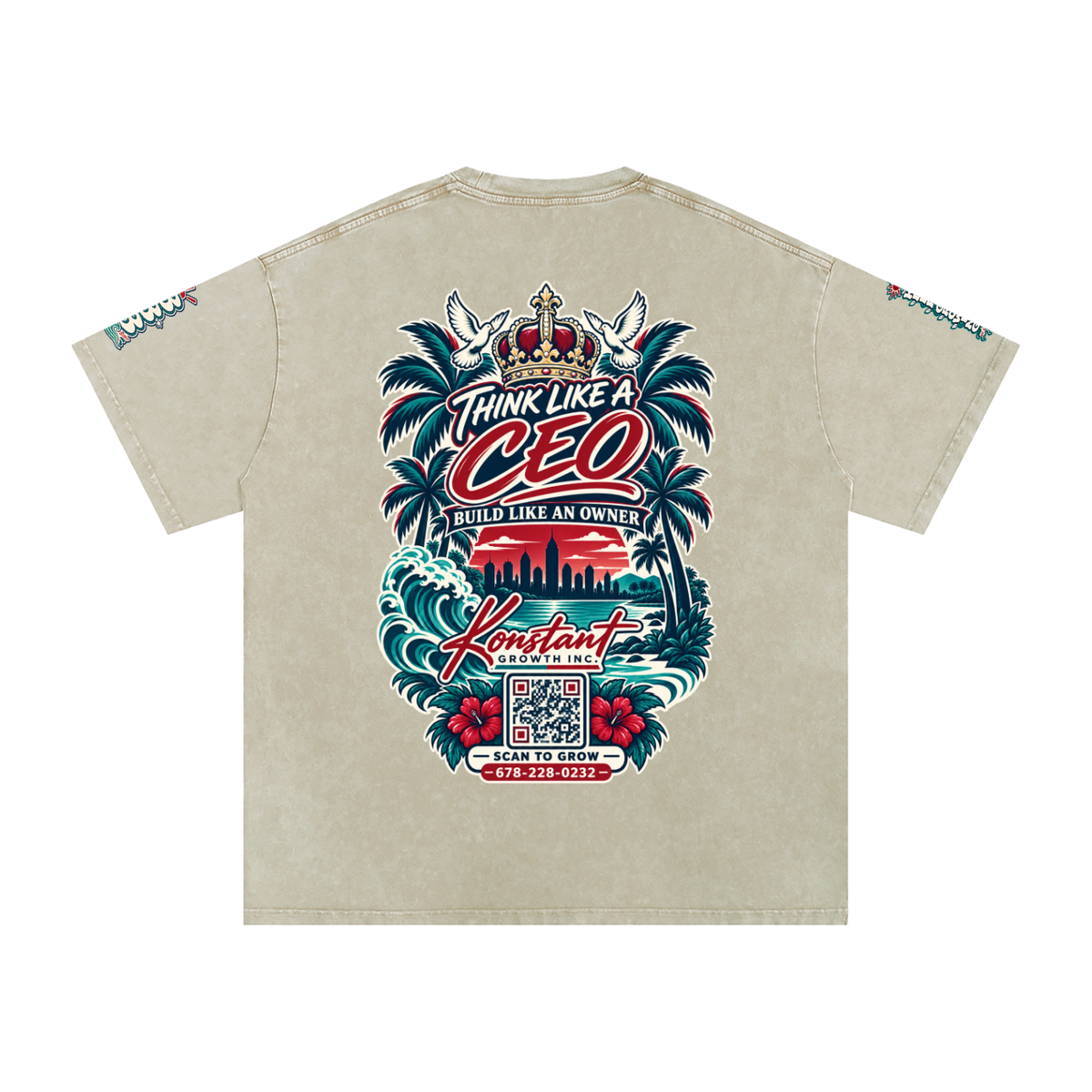 Konstant Growth Vintage — Snow Washed Oversized Cotton T-Shirt