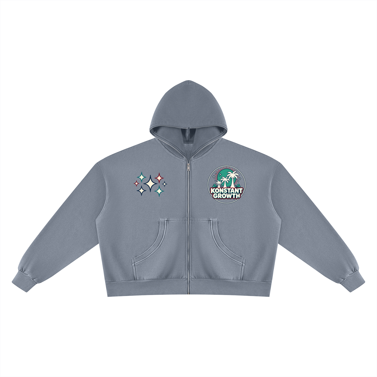 Unisex Vintage Wash Fleece Boxy Hoodie ODMPOD