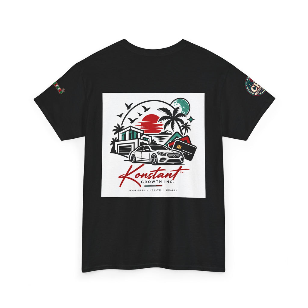 Konstant Growth Inc. Tee — Retro Car & Palm Beach Graphic T-Shirt
