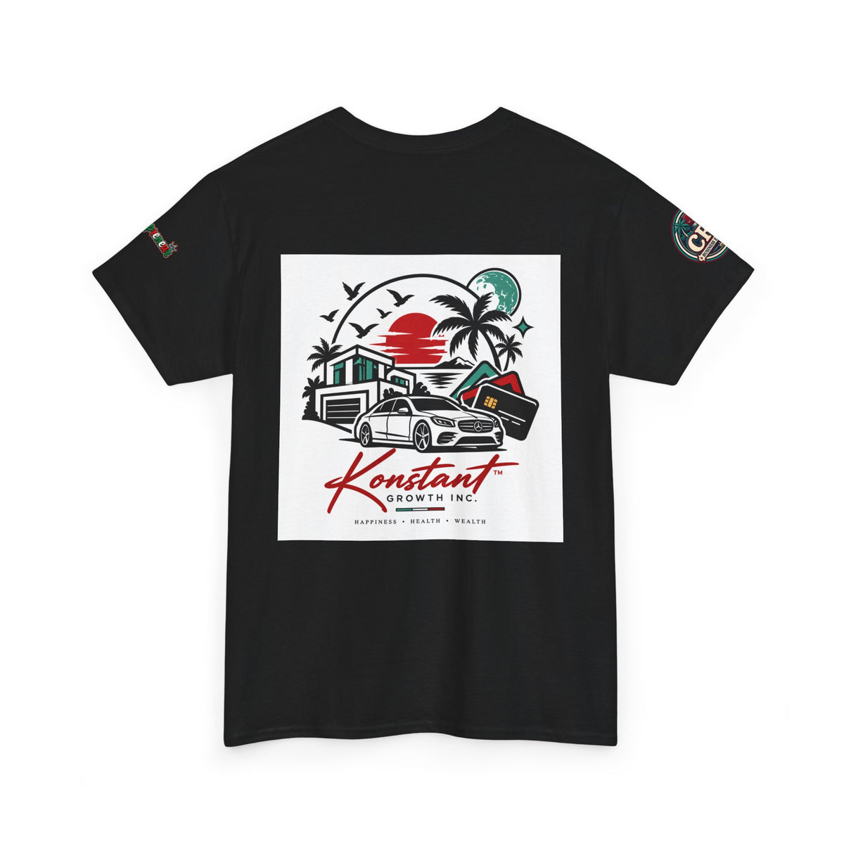 Konstant Growth Inc. Tee — Retro Car & Palm Beach Graphic T-Shirt