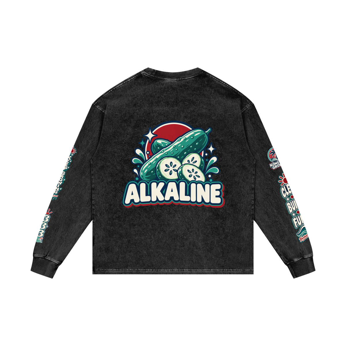 Acid Wash Oversize Long Sleeve T-Shirt