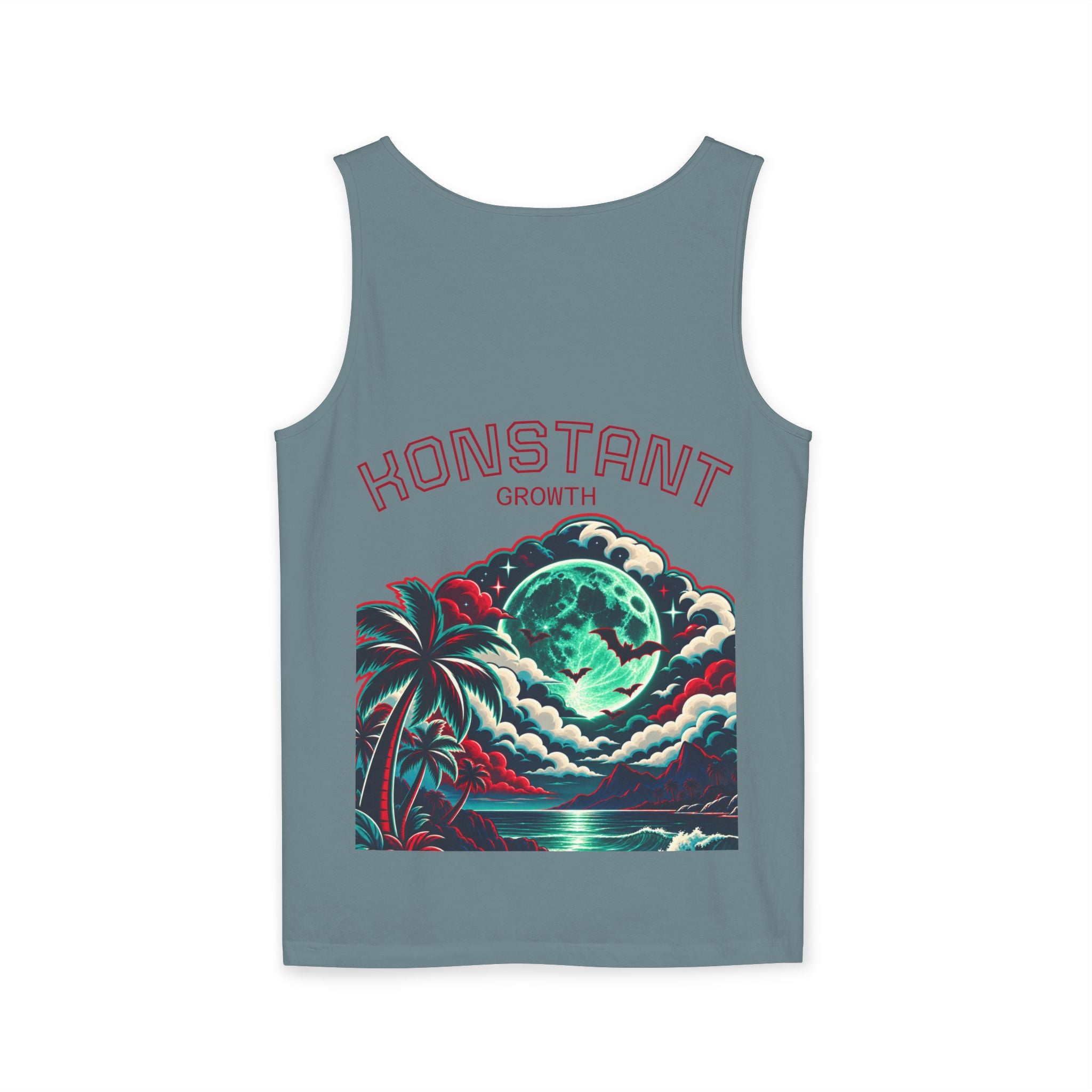 Konstant Growth tropical moon illustration Tank Top | motivational graphic