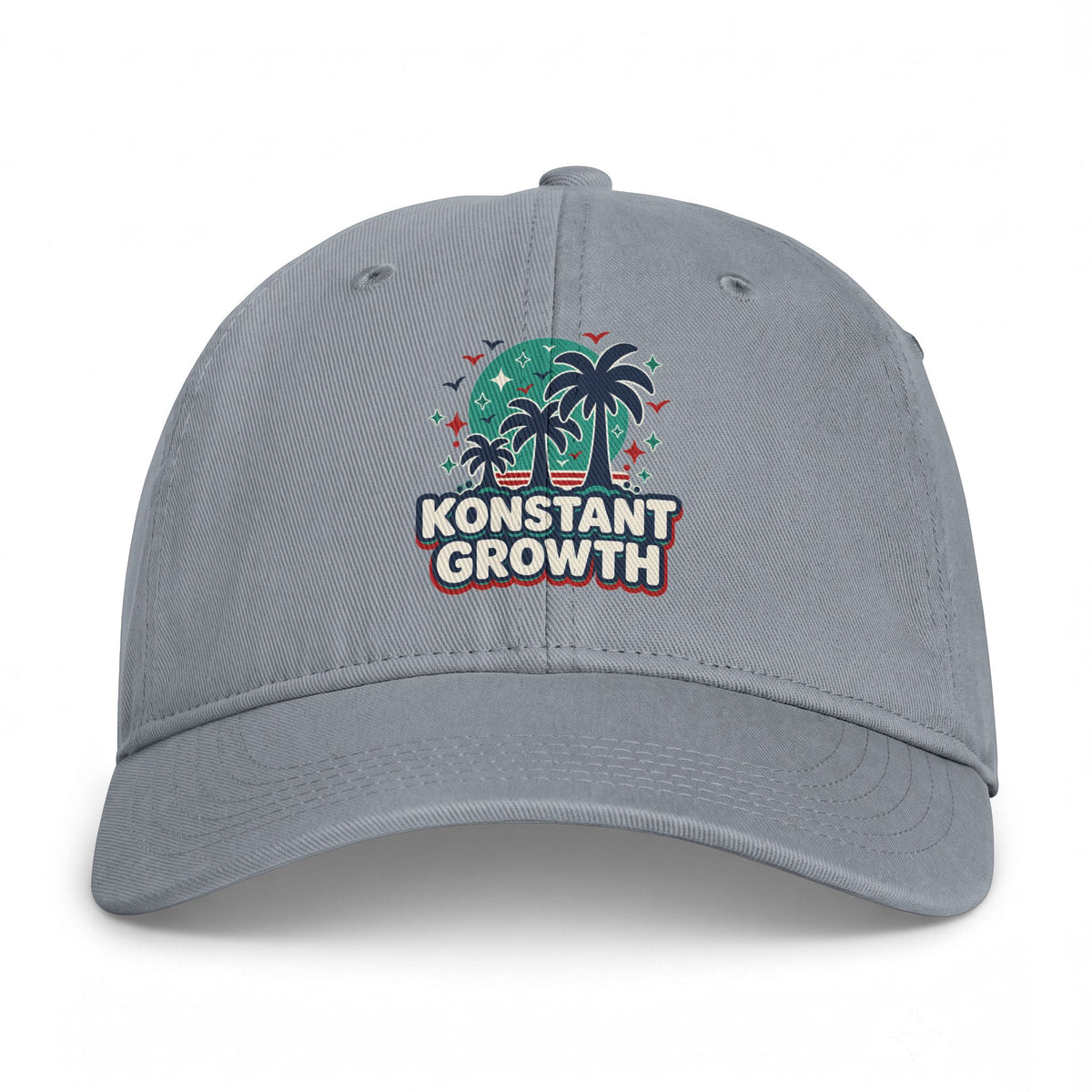 Konstant Growth Palm Hat — Coastal Vintage Baseball Cap Printify