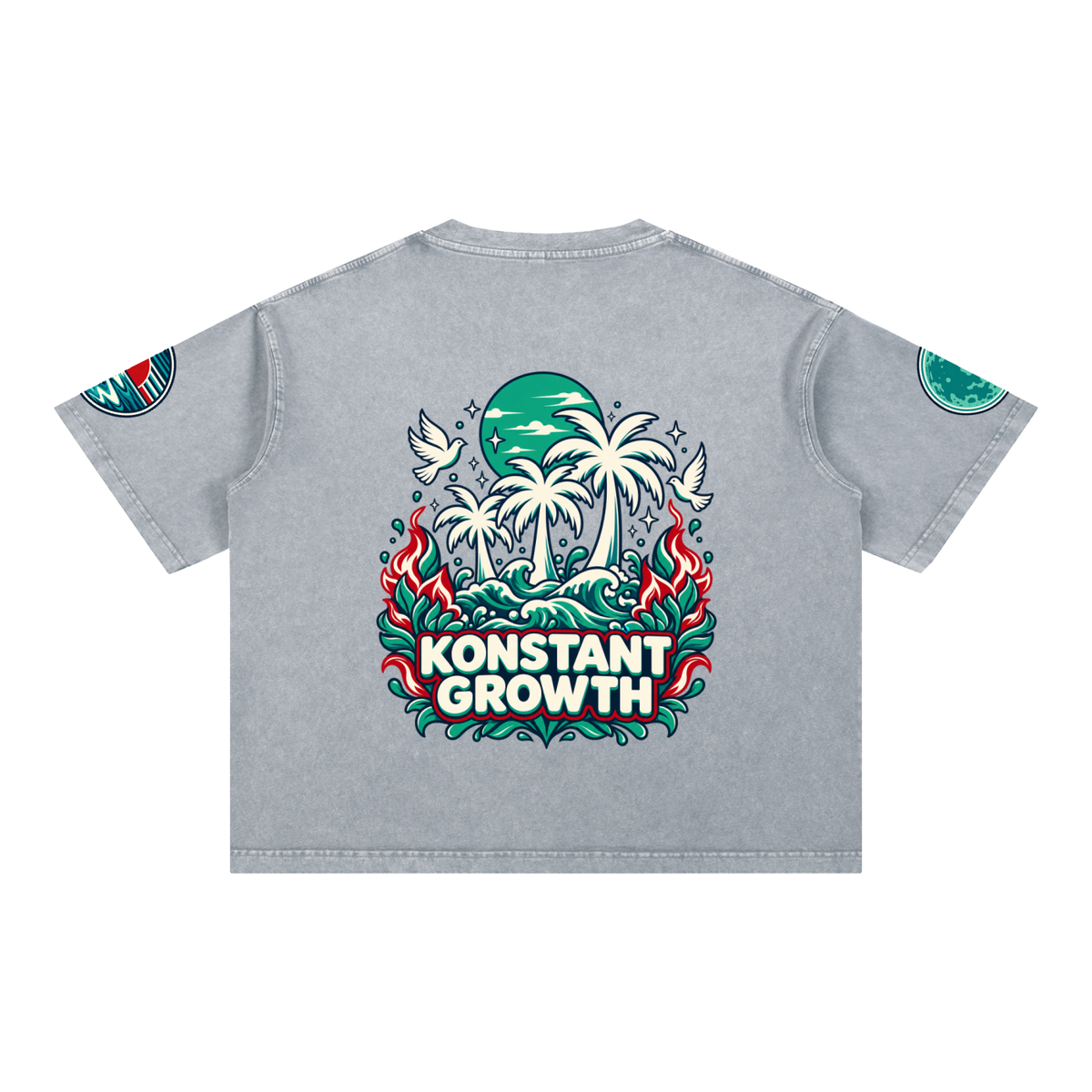 Mineral Wash Boxy Cotton T-Shirt ODMPOD