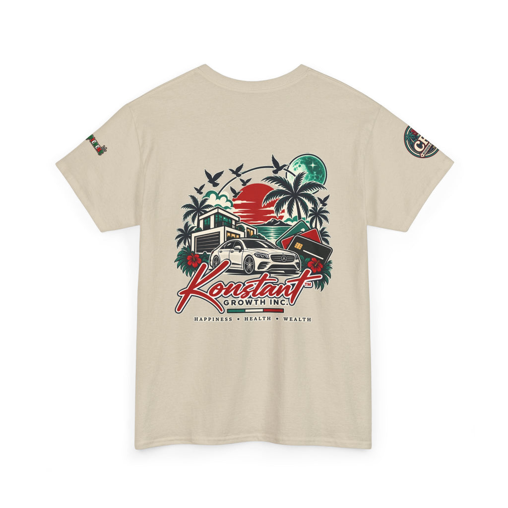 Copy of Konstant Growth Inc. Tee — Retro Car & Palm Beach Graphic T-Shirt