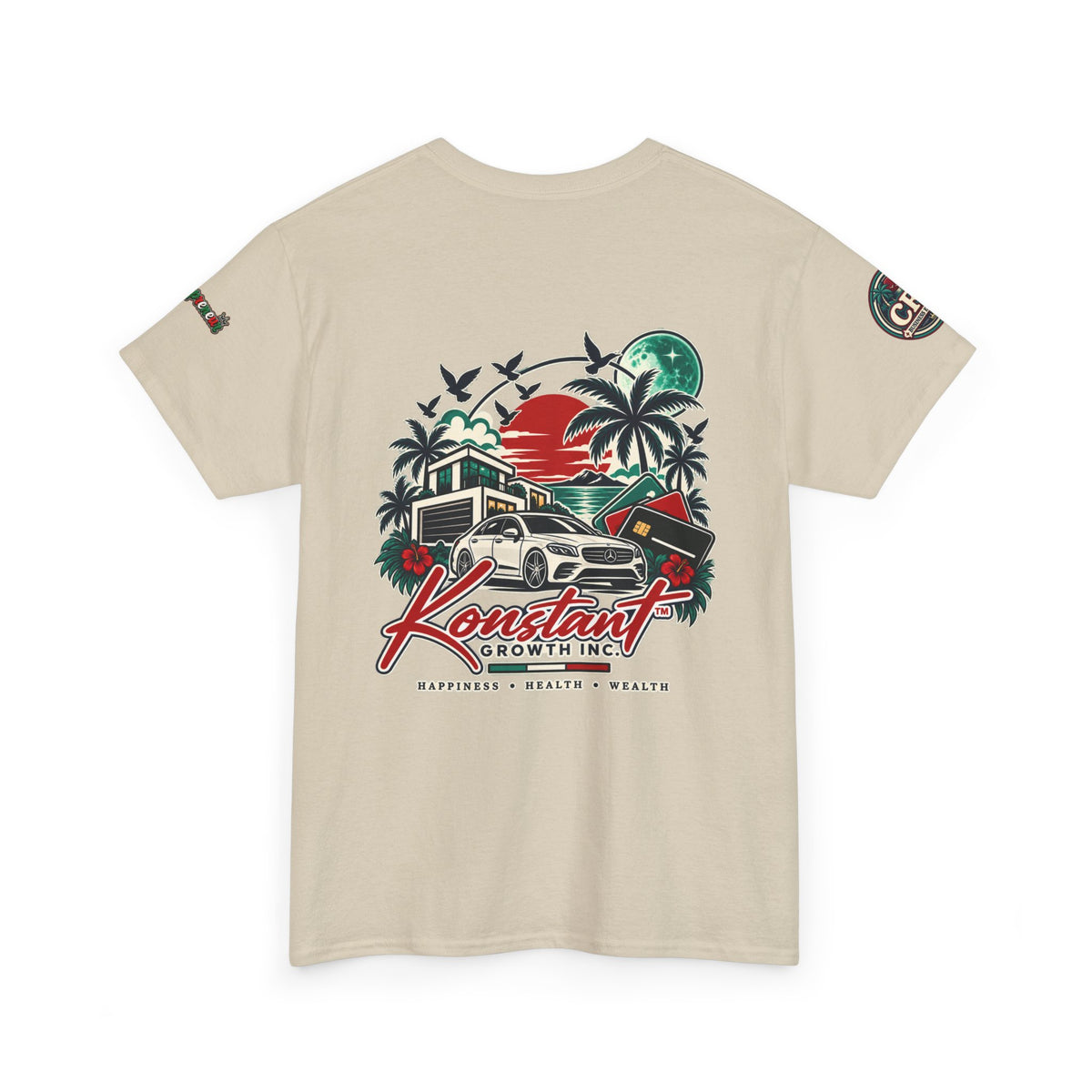 Copy of Konstant Growth Inc. Tee — Retro Car & Palm Beach Graphic T-Shirt