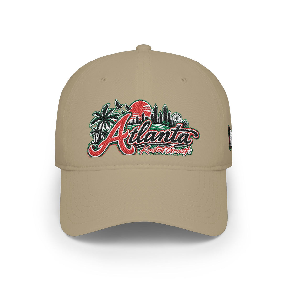 Copy of Konsanty Grounds circular logo Baseball Cap | Embroidered coffee badge, black hat