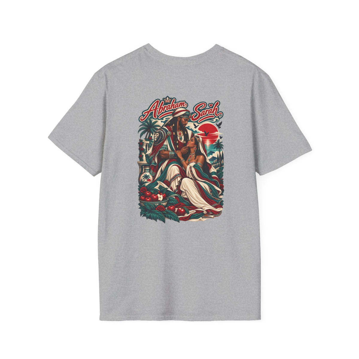 T-Shirt — Divine Love Graphic Tee (Abraham & Sarah Illustration) Printify