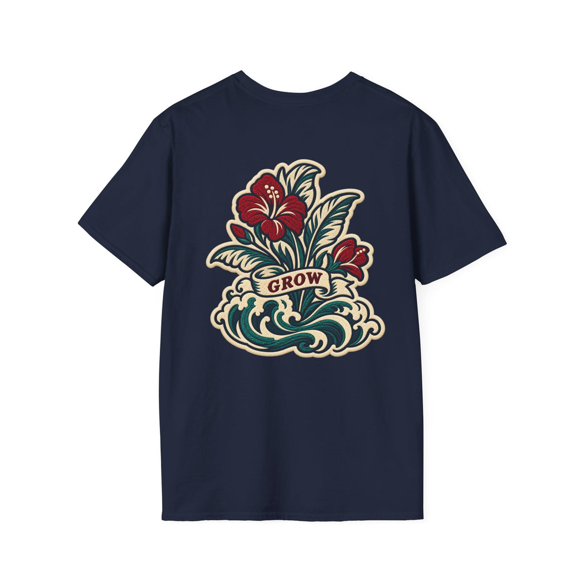 Fund & Grow Graphic T-Shirt — Retro Surf Floral Design