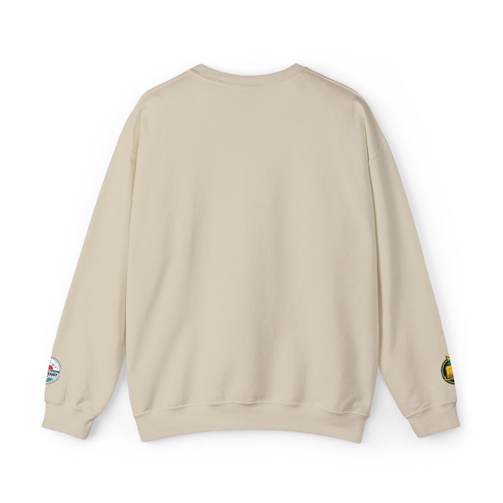 Content Creator Sweatshirt | Embroidered Script Logo, White Crewneck