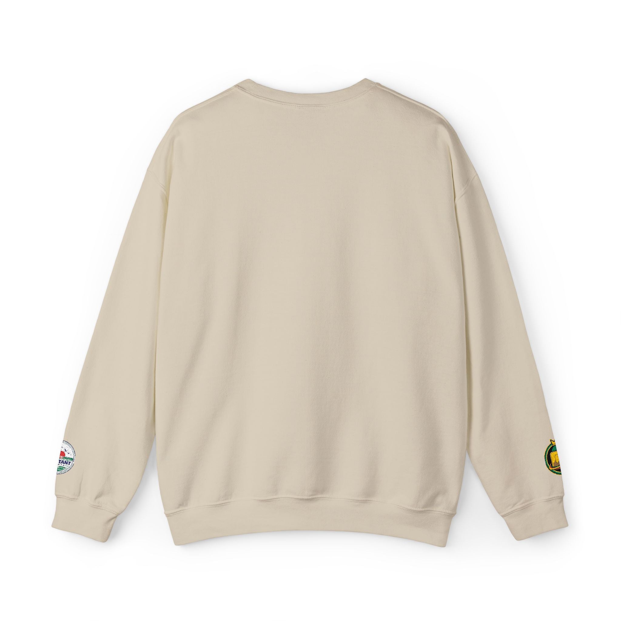 Content Creator Sweatshirt | Embroidered Script Logo, White Crewneck