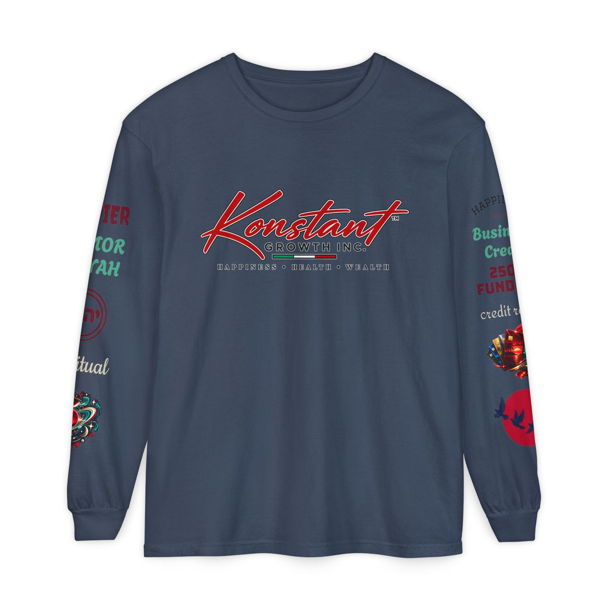Konstant Growth Inc. Long Sleeve Tee — Tropical Moon Beach Graphic