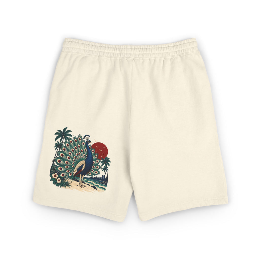 Konstant Growth Palm & Peacock Sweat Shorts — Garment-Dyed Lightweight Fleece
