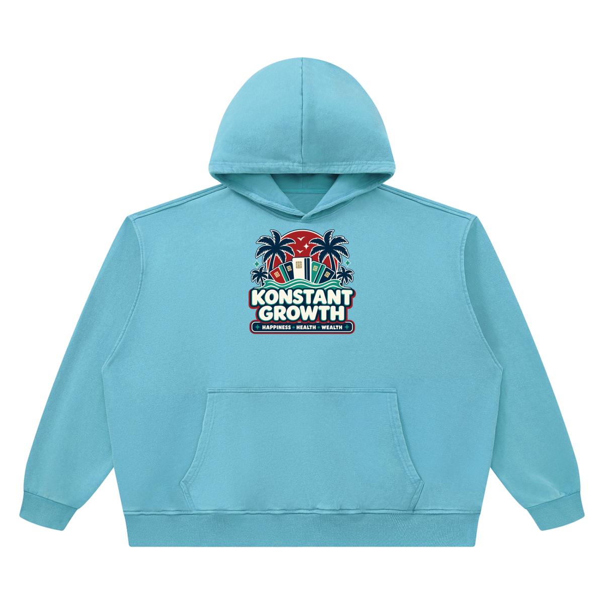 Konstant Growth Vintage — Unisex Heavyweight Vintage Wash Boxy Hoodie ODMPOD