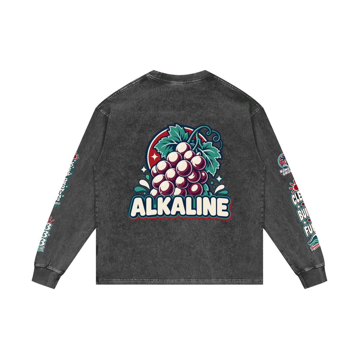 Acid Wash Oversize Long Sleeve T-Shirt