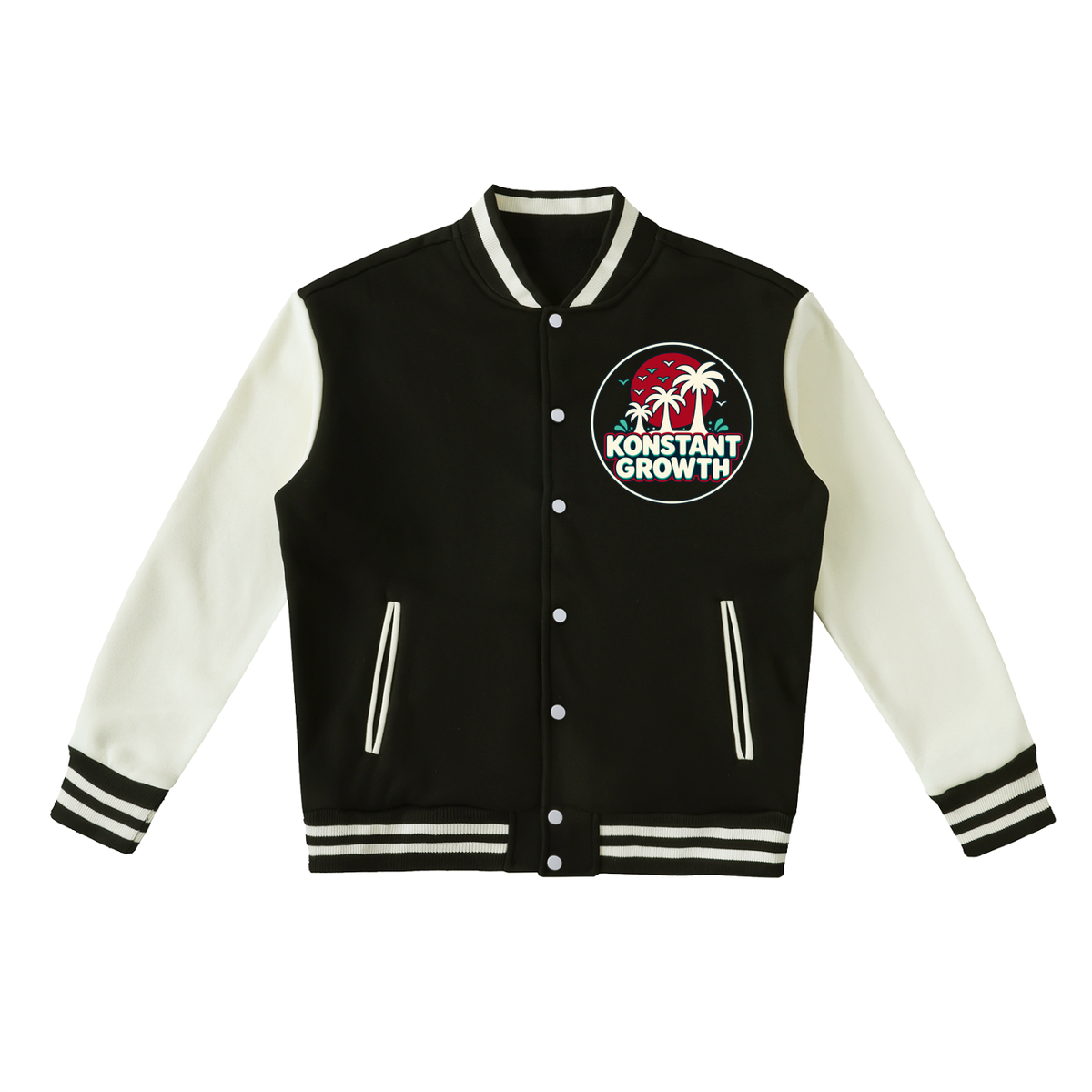 Konstant Growth Vintage — Two-Tone Fleece Varsity Jacket — Edition I ODMPOD