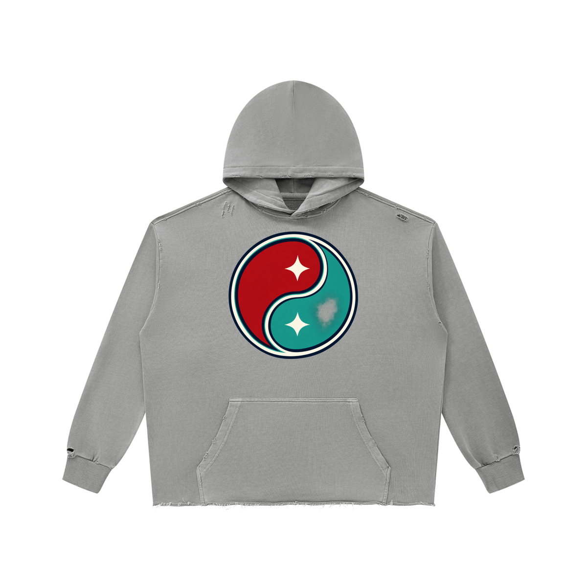 Unisex Vintage Wash Raw Edge Hoodie ODMPOD