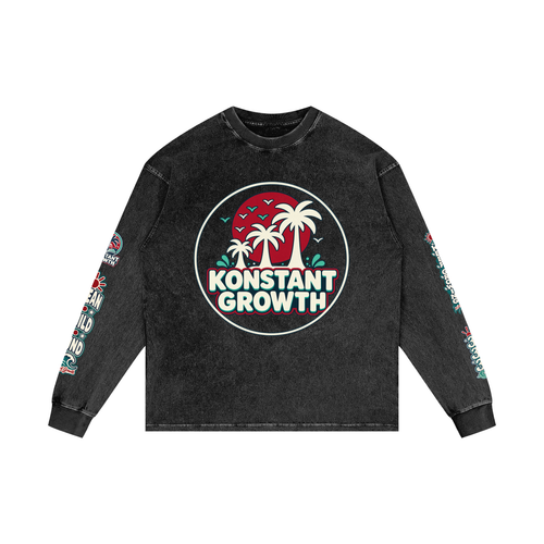 Acid Wash Oversize Long Sleeve T-Shirt
