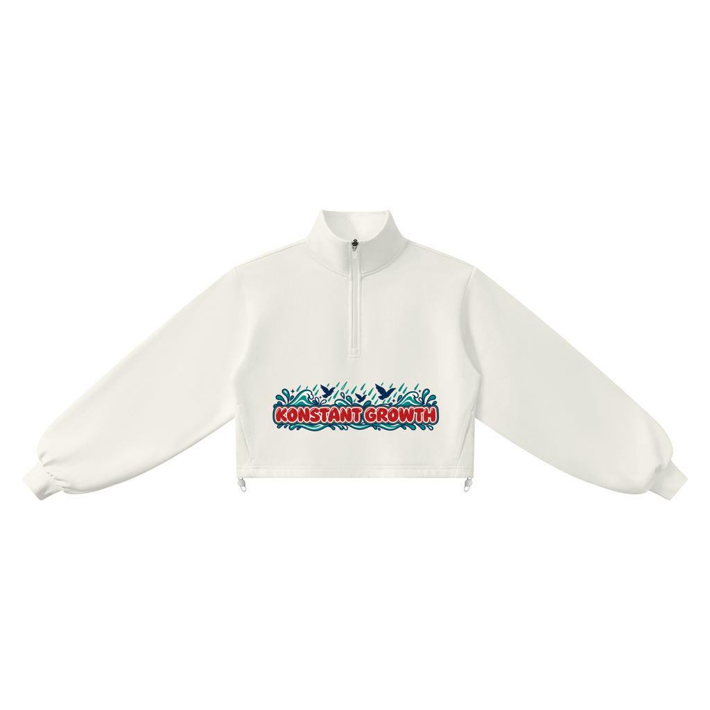 Konstant Growth Vintage — Women’s Mock-Neck Quarter-Zip Sweatshirt
