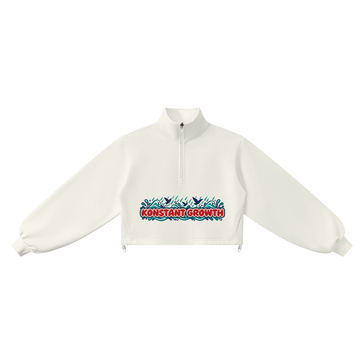 Konstant Growth Vintage — Women’s Mock-Neck Quarter-Zip Sweatshirt