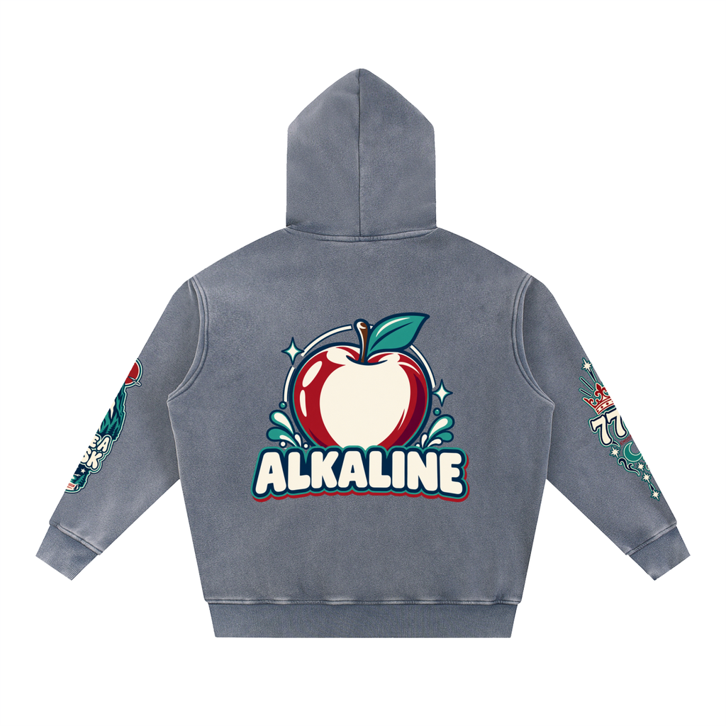 Snow Wash Fleece Oversize Hoodie