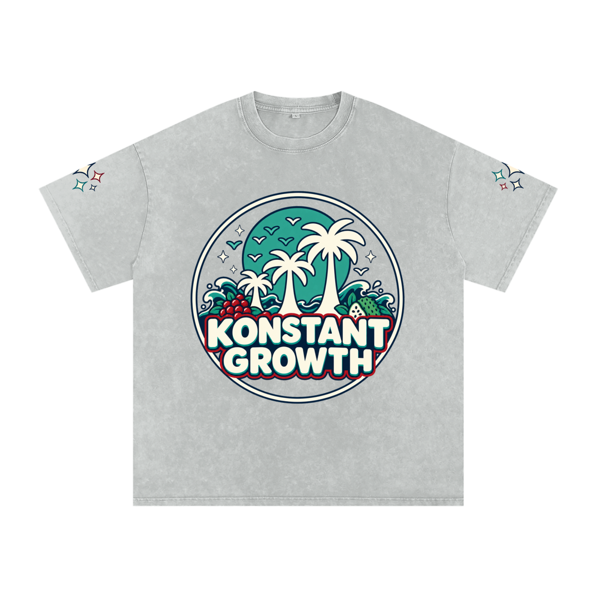 Snow Washed Oversized Cotton T-Shirt ODMPOD