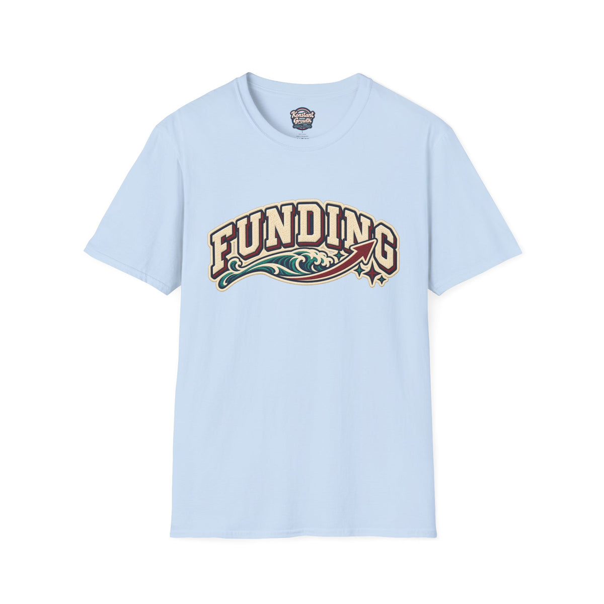 Funding Surf Crest T-Shirt — "Clean Build Fund" Retro Beach Graphic Tee Printify