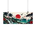Tropical Sunset Beach Poster