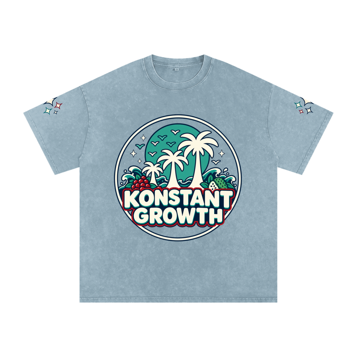 Snow Washed Oversized Cotton T-Shirt ODMPOD