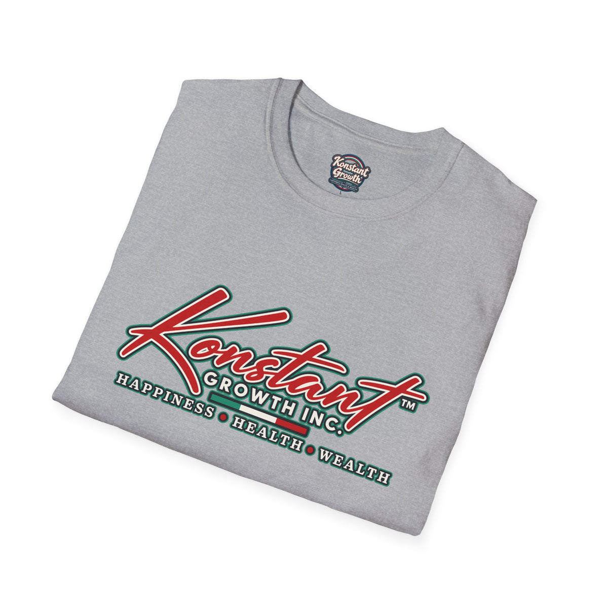 Konstant Growth 'Happiness Wealth Wealth' Graphic T-Shirt