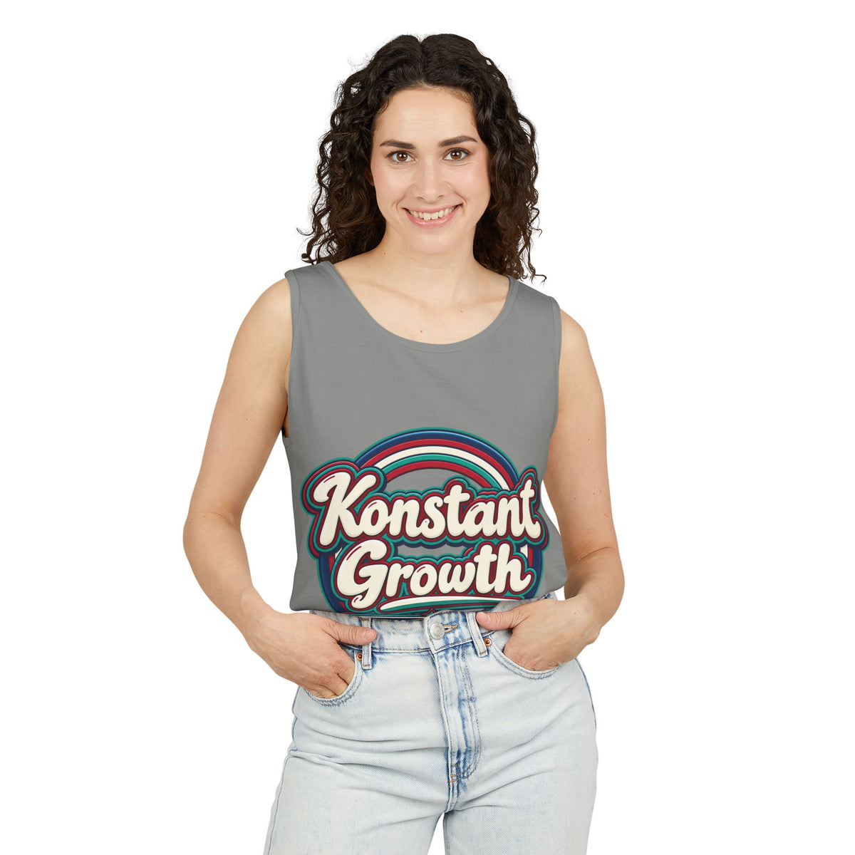 Konstant Growth tropical moon illustration Tank Top | motivational graphic