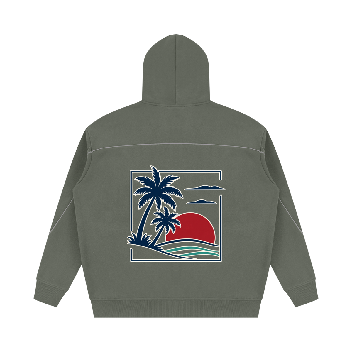 Konstant Growth Vintage — Unisex Oversized Piping Fleece Hoodie