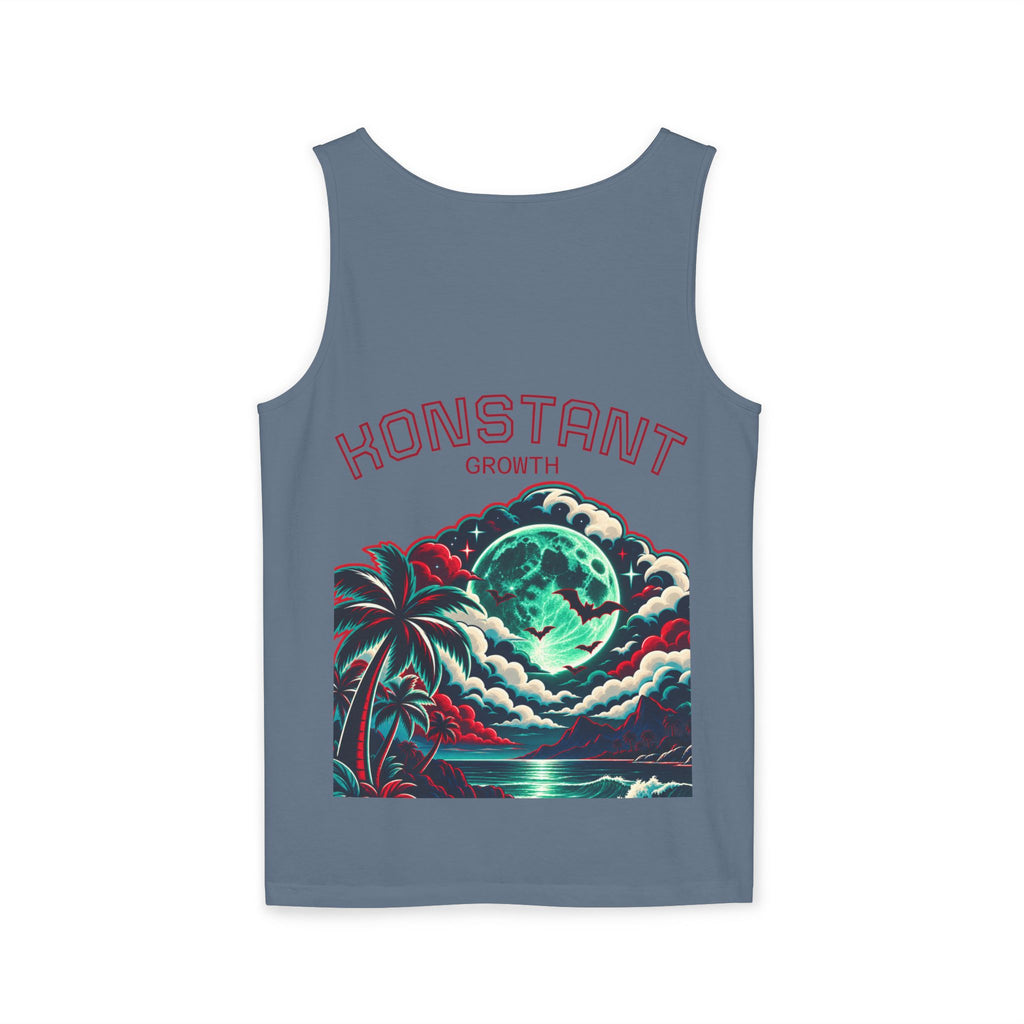 Konstant Growth tropical moon illustration Tank Top | motivational graphic