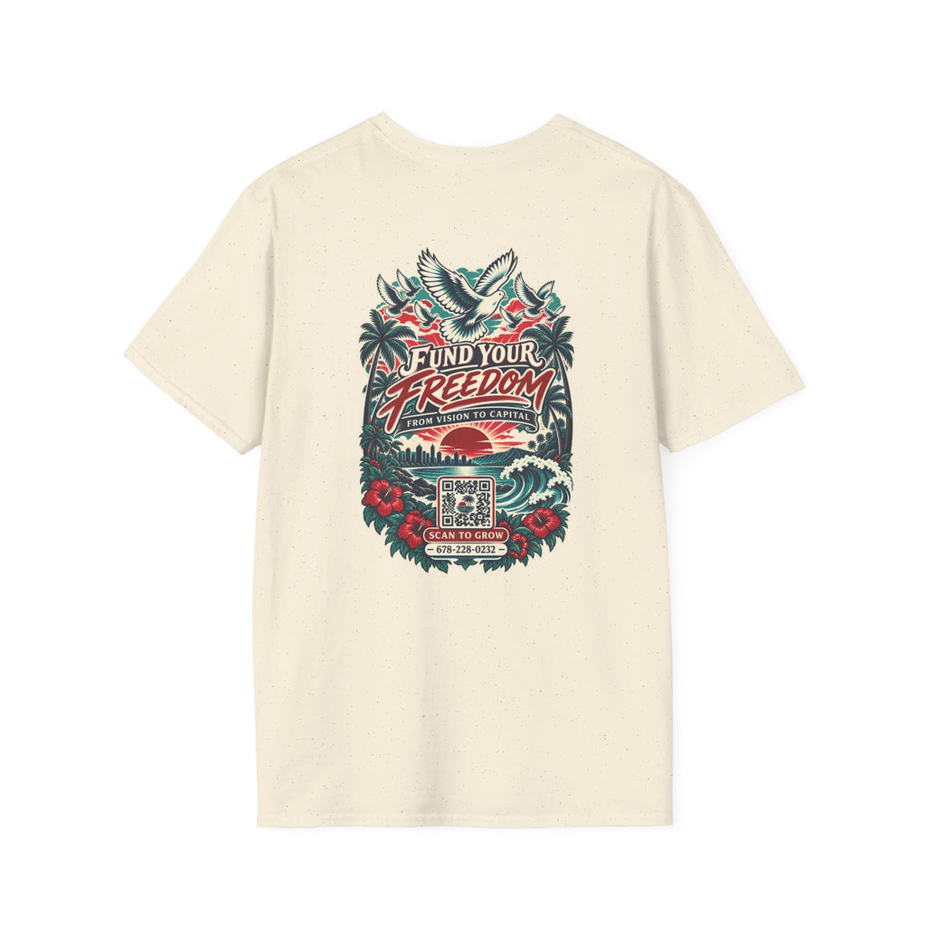 T-Shirt — 'Fund Your Freedom' Retro Graphic Tee (Konstant Growth Co.)