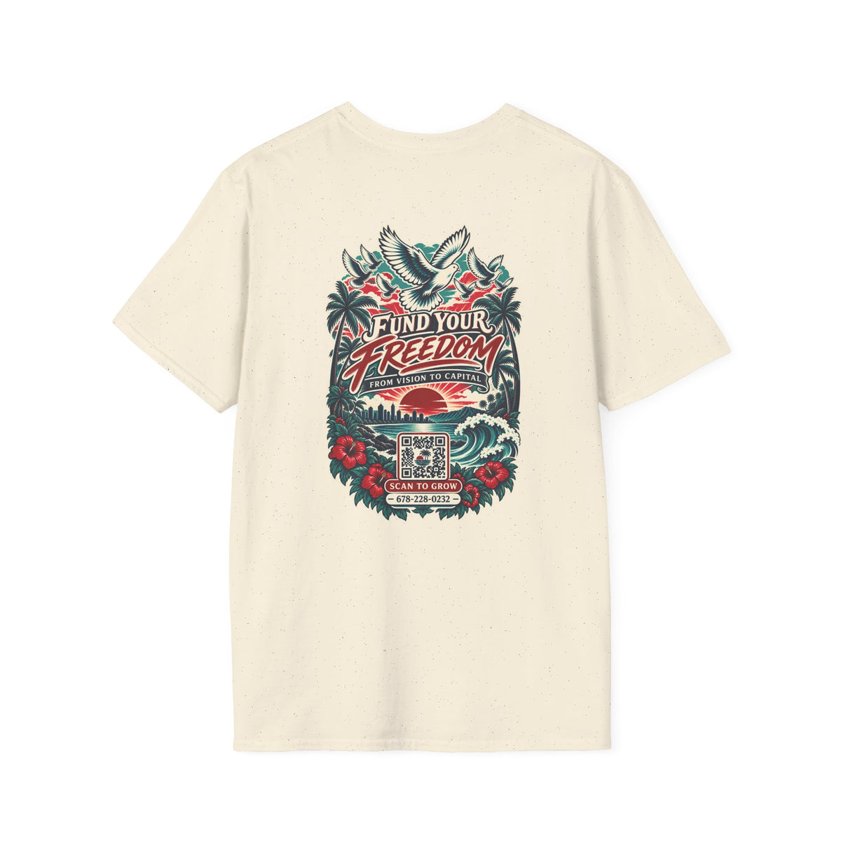 T-Shirt — 'Fund Your Freedom' Retro Graphic Tee (Konstant Growth Co.)