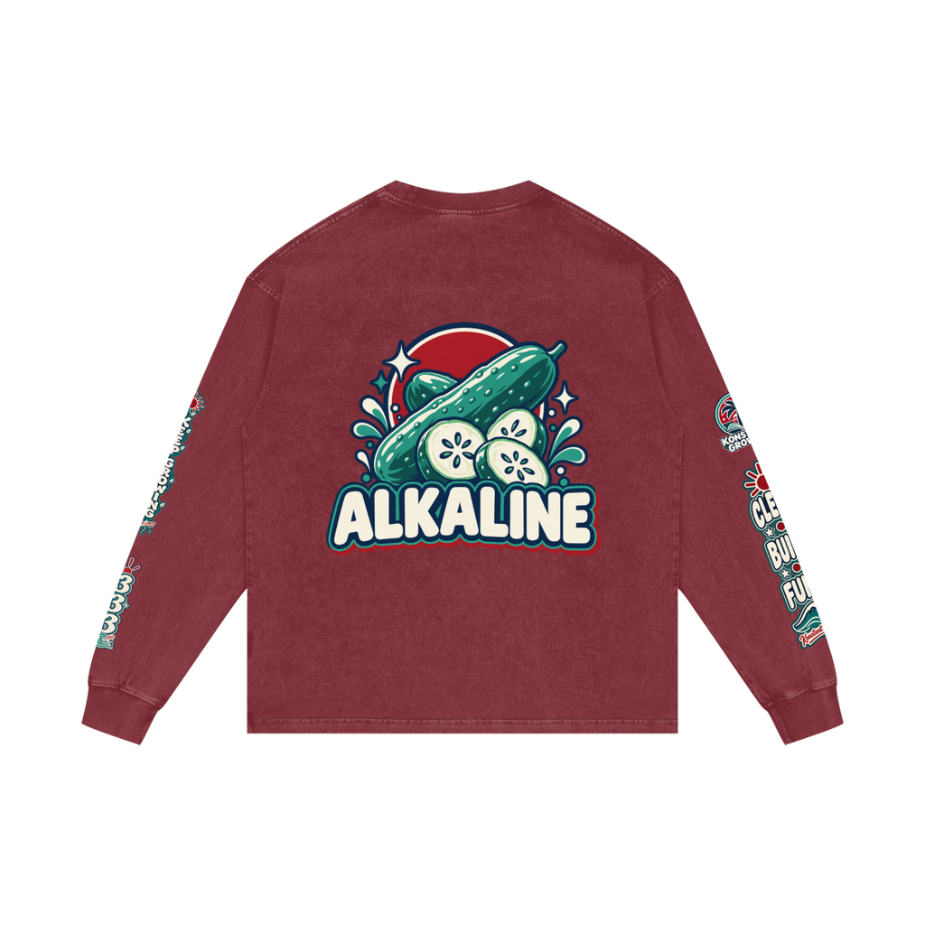 Acid Wash Oversize Long Sleeve T-Shirt
