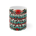 Happiness Wealth Health Tropical 11oz Coffee Mug – Retro Island Vibes