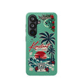 Tropical Palm Impact Phone Case — "Konstant Growth Inc." Retro Sunset Floral Design