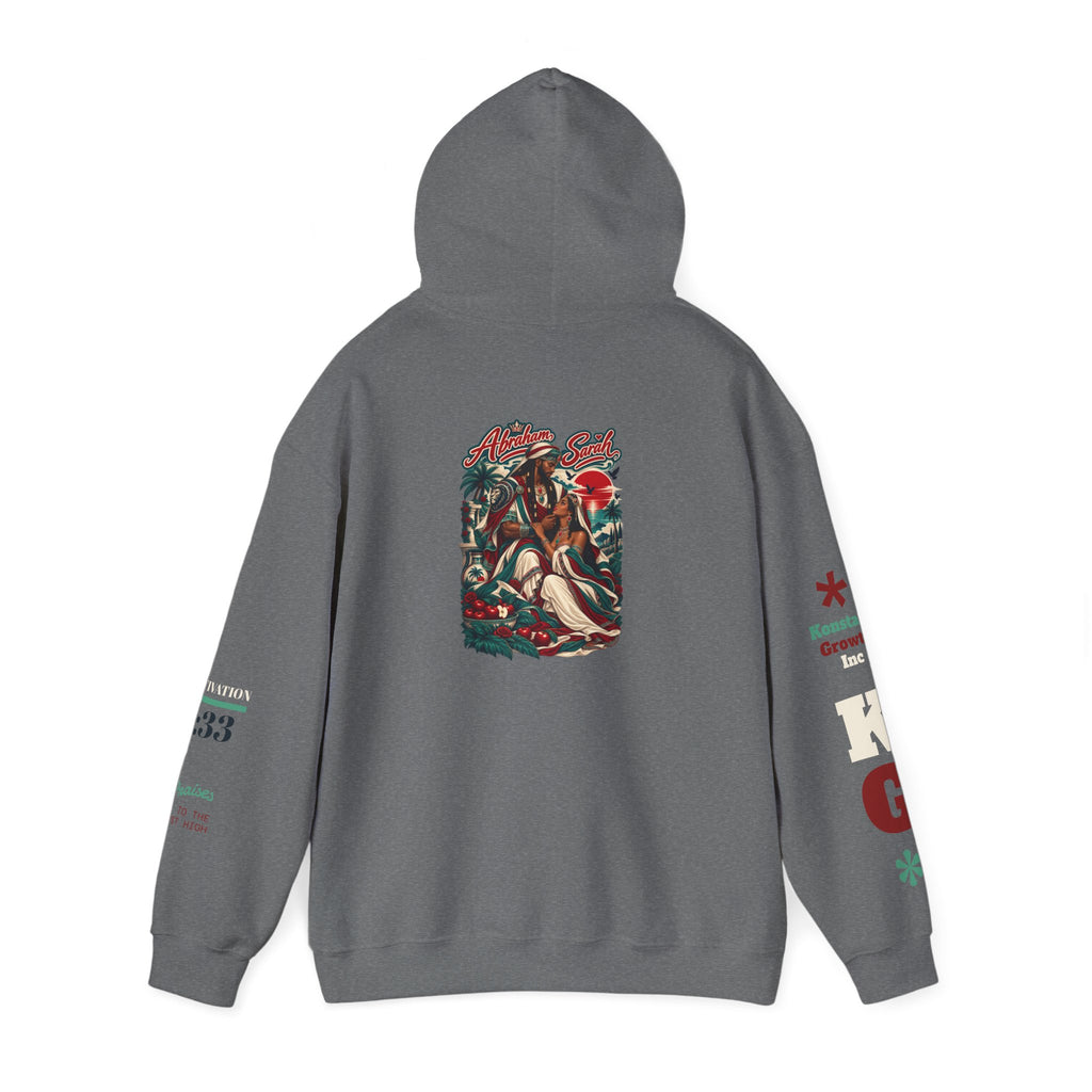 Hoodie - 'Divine Love' Graphic Hoodie with Vintage Bird & Floral Back Artwork