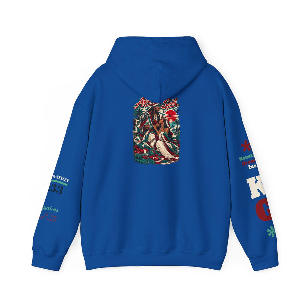 Hoodie - 'Divine Love' Graphic Hoodie with Vintage Bird & Floral Back Artwork