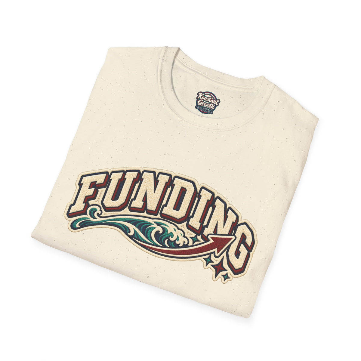 Funding Surf Crest T-Shirt — "Clean Build Fund" Retro Beach Graphic Tee