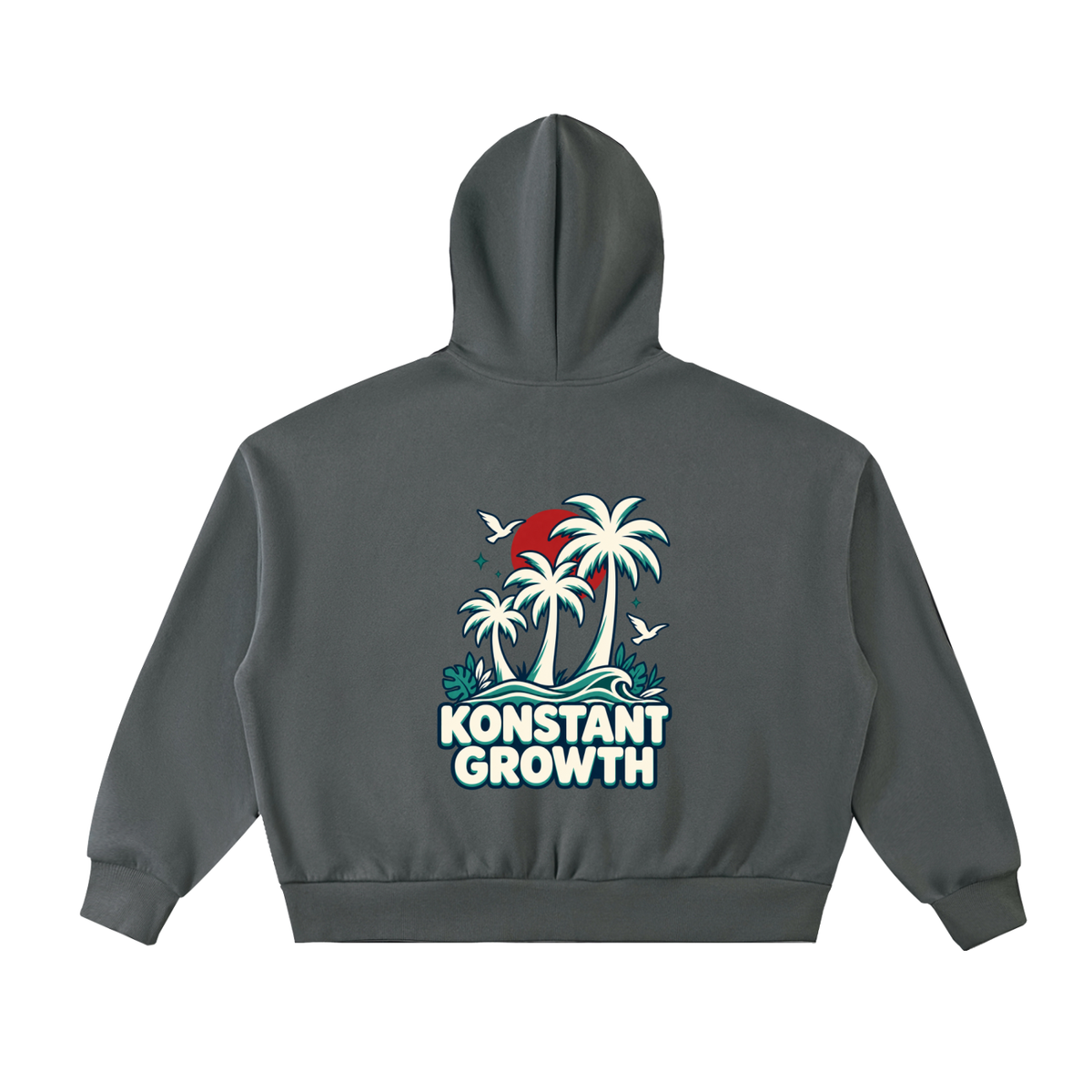 Fleeced Full-Zip Boxy Hoodie ODMPOD